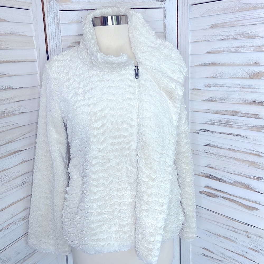 PATAGONIA l Ivory Pelage Fleece Minimilist Mountain Winter Teddybear Jacket S - Picture 10 of 12